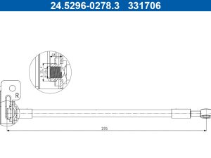 Furtun frana ATE 24.5296-0278.3 – KIA | AutoRival