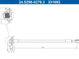 Furtun frana ATE 24.5296-0279.3 – KIA | AutoRival