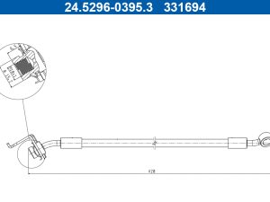 Furtun frana ATE 24.5296-0395.3 – KIA | AutoRival
