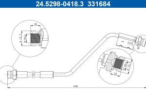 Furtun frana ATE 24.5298-0418.3 – KIA | AutoRival