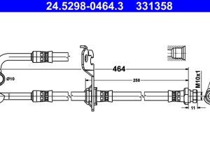 Furtun frana ATE 24.5298-0464.3 – KIA | AutoRival