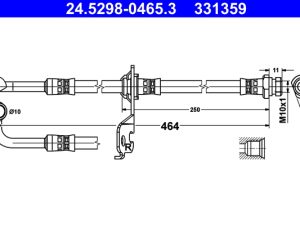 Furtun frana ATE 24.5298-0465.3 – KIA | AutoRival