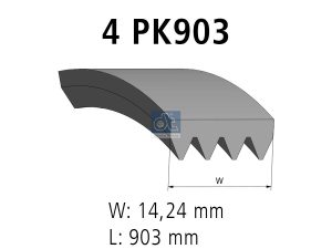 Curea transmisie cu caneluri DT SPARE PARTS 7.54800 – KIA | AutoRival