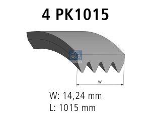 Curea transmisie cu caneluri DT SPARE PARTS 7.54817 – KIA | AutoRival